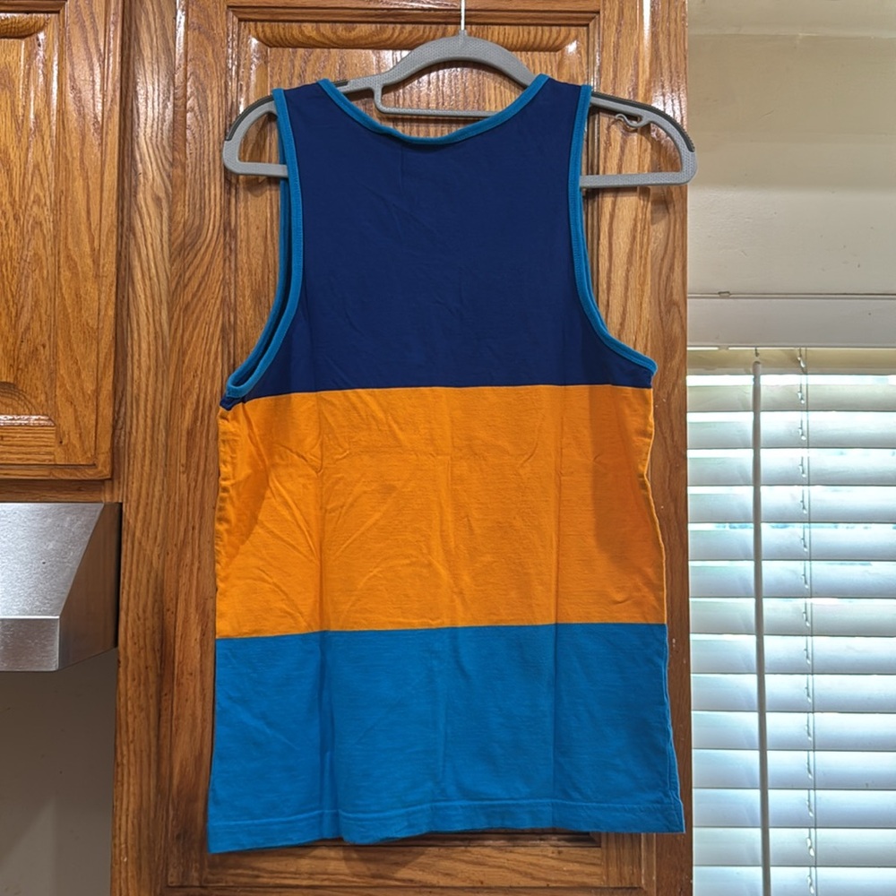 MEN’s Original Penguin Blue and Orange Tank Top size SMALL (36-38) - Picture 3 of 4